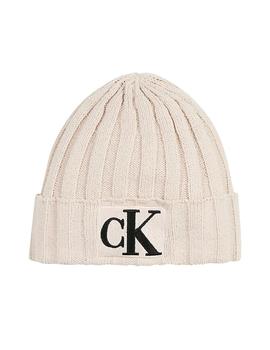 Gorro Eggshell Monogram Rib Calvin Klein