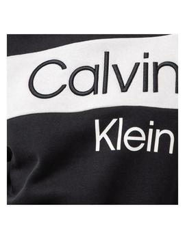 Sudadera color blocking mock neck Calvin Klein