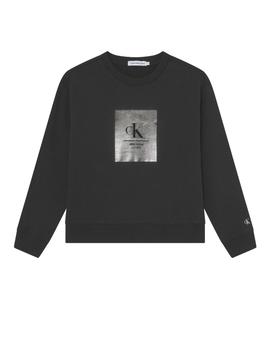 Sudadera Foil Logo Future Negra Calvin Klein