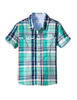 Camisa de cuadros verde Sun Pepe Jeans