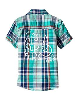 Camisa de cuadros verde Sun Pepe Jeans