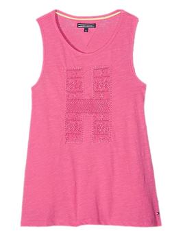 Camiseta Girls H Tanktop Rosa Tommy Hilfiger