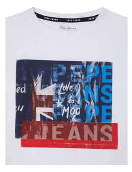 Camiseta Claus Blanca Pepe Jeans