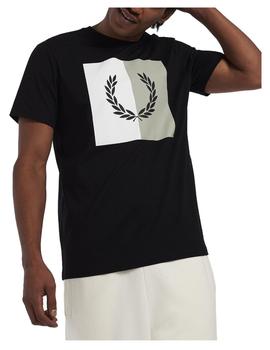 Camiseta Laurel Graphic negra Fred Perry