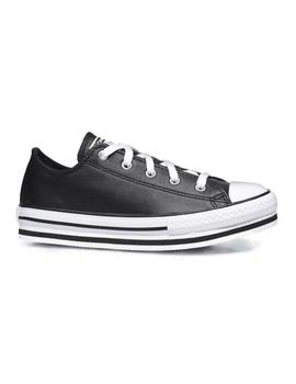 Zapatillas Ctas Plataforma EVA OX black piel Conve