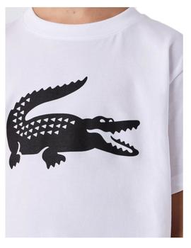 Camiseta Blanca Logo Negro Lacoste