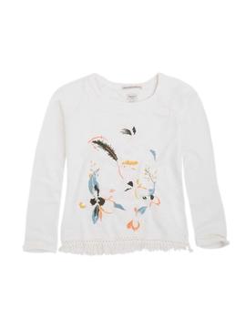 Sudadera blanca Natalie Pepe Jeans