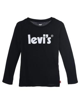 Camiseta Negra logo Blanco Levi´s