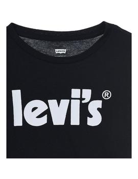 Camiseta Negra logo Blanco Levi´s