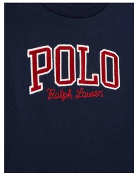 Camiseta Azul  Logo Granate Polo Ralph Lauren