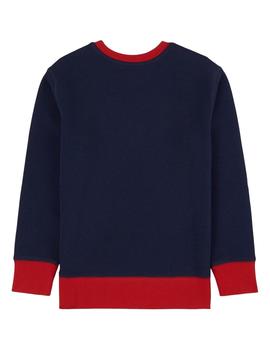 Sudadera Azul Logo Contraste Rojo Polo Ralph Lauren