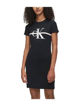 Vestido camisero con logo Calvin Klein