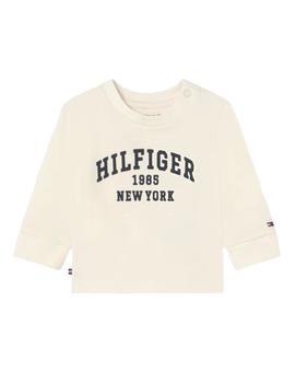 Camiseta Baby Varsity Blanca Tommy Hilfiger