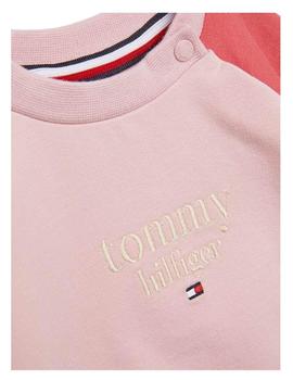 Sudadera Pink Baby Logo Colorblock Tommy Hilfiger
