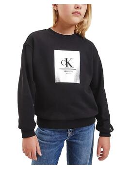 Sudadera Foil Logo Future Negra Calvin Klein