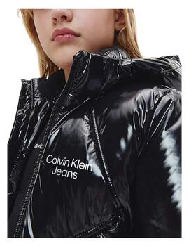 Chaqueta Cuts Seams Quilted Shiny Calvin klein