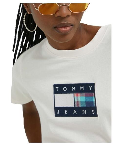 Camiseta reg tartan Tommy Jeans