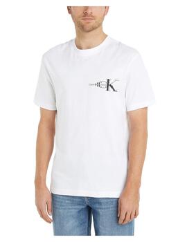 Camiseta glitched monologo back Calvin Klein