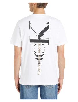 Camiseta glitched monologo back Calvin Klein