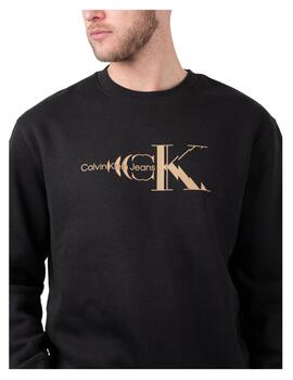 Sudadera glitched monologo crewneck Calvin Klein