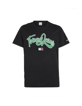 Camiseta Reg College Pop Text Tee Tommy Jeans