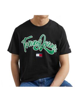 Camiseta Reg College Pop Text Tee Tommy Jeans