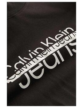 Camiseta distrupted logo oversize Calvin Klein