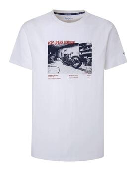 Camiseta Rahmon blanca Pepe Jeans