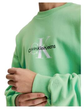 Sudadera monologo oversized crew neck Calvin Klein