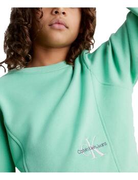 Sudadera Monogram verde Calvin Klein