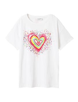 Camiseta Heart blanca Desigual