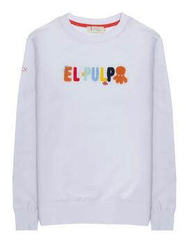 Sudadera White Hidden Logo El Pulpo