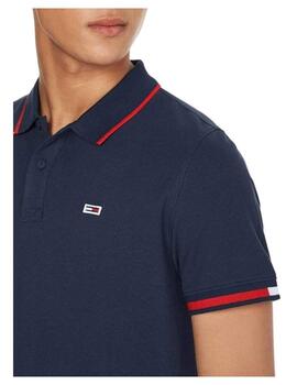 Polo Tmj Reg Flag Azul Tommy Jeans