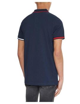 Polo Tmj Reg Flag Azul Tommy Jeans