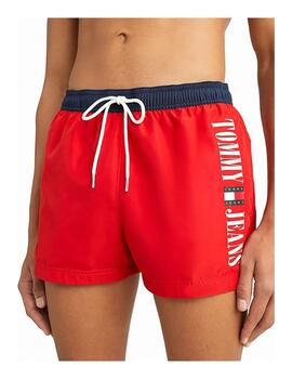 Bañador Rojo Logo Tommy Jeans