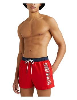 Bañador Rojo Logo Tommy Jeans