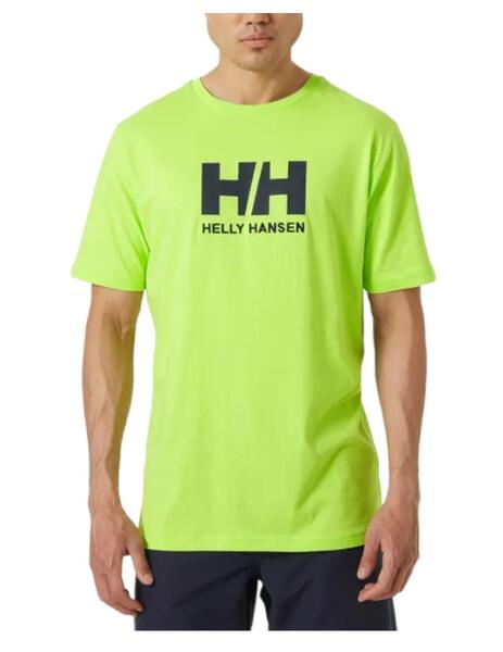 Camiseta Helly Hansen blanca logo color manga corta homb