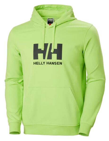 SUDADERA CAPUCHA HELLY HANSEN HOMBRE HH LOGO VERDE LIMA