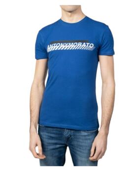 Camiseta azul super slim fit in Antony Morato