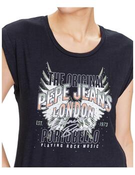 Camiseta Negra Orlene Pepe Jeans