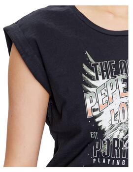 Camiseta Negra Orlene Pepe Jeans