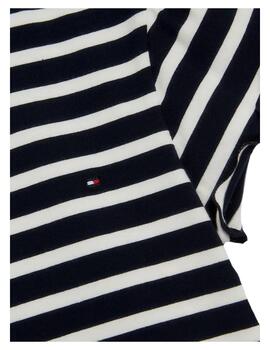 Camiseta Striped Ruffle Tommy Hilfiger
