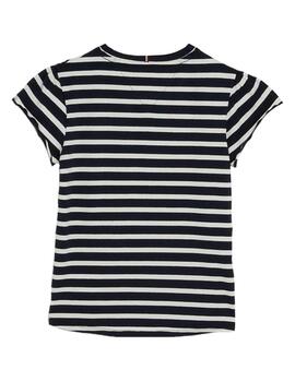 Camiseta Striped Ruffle Tommy Hilfiger