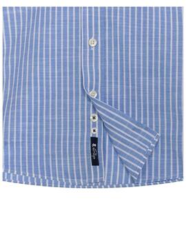 Camisa Relax Stripes Celeste El Pulpo