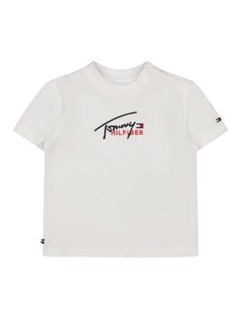 Camiseta Baby Script Logo Tommy Hilfiger