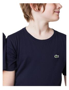 Camiseta Navy Logo Bordado Lacoste