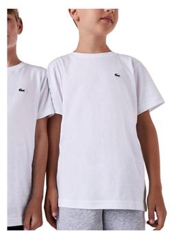 Camiseta Blanca Logo Bordado Lacoste