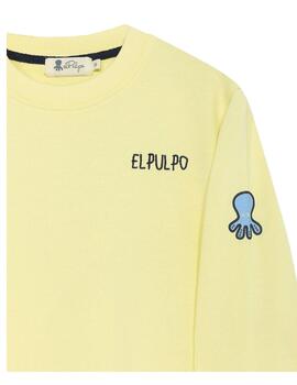 Sudadera amarilla logo  El Pulpo