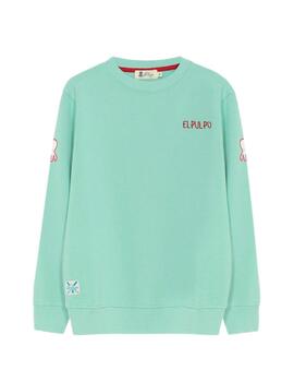 Sudadera Verde Agua El Pulpo