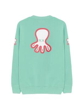 Sudadera Verde Agua El Pulpo